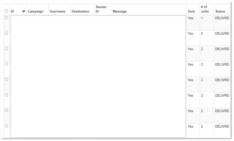 SMS Egypt outbox
